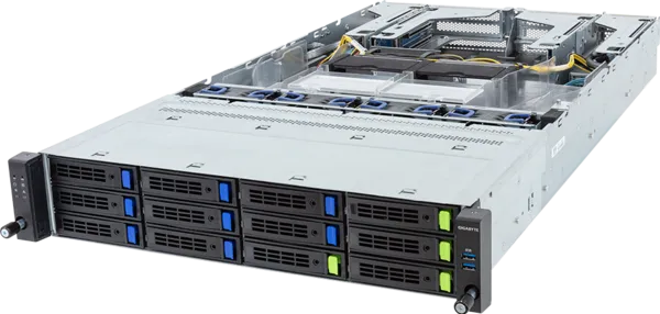 2U dual-processor GPU rack server with front hot-swap storage bays