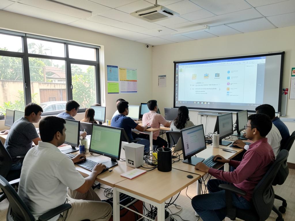Smart classroom display and computing setup